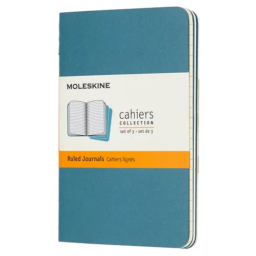 Блокнот Moleskine Cahier Journal, 64стр, в линейку, голубой [ch011b44]