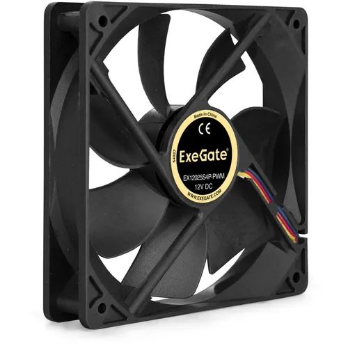 Вентилятор EXEGATE EX283393RUS 120мм, 4-pin, 1500об/мин, 25 дБ, черный, OEM
