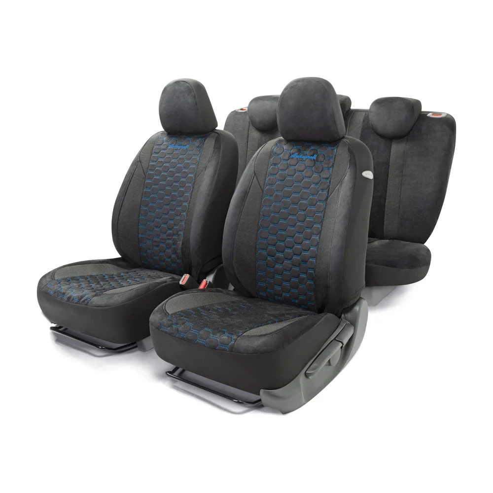 Авточехлы AUTOPROFI ALCANTARA ALC-1505 BK/BL