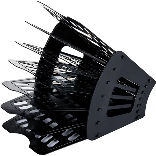 Лоток вертикальный BRAUBERG Basic, для бумаг, 300x235x320, пластик, черный [237019]