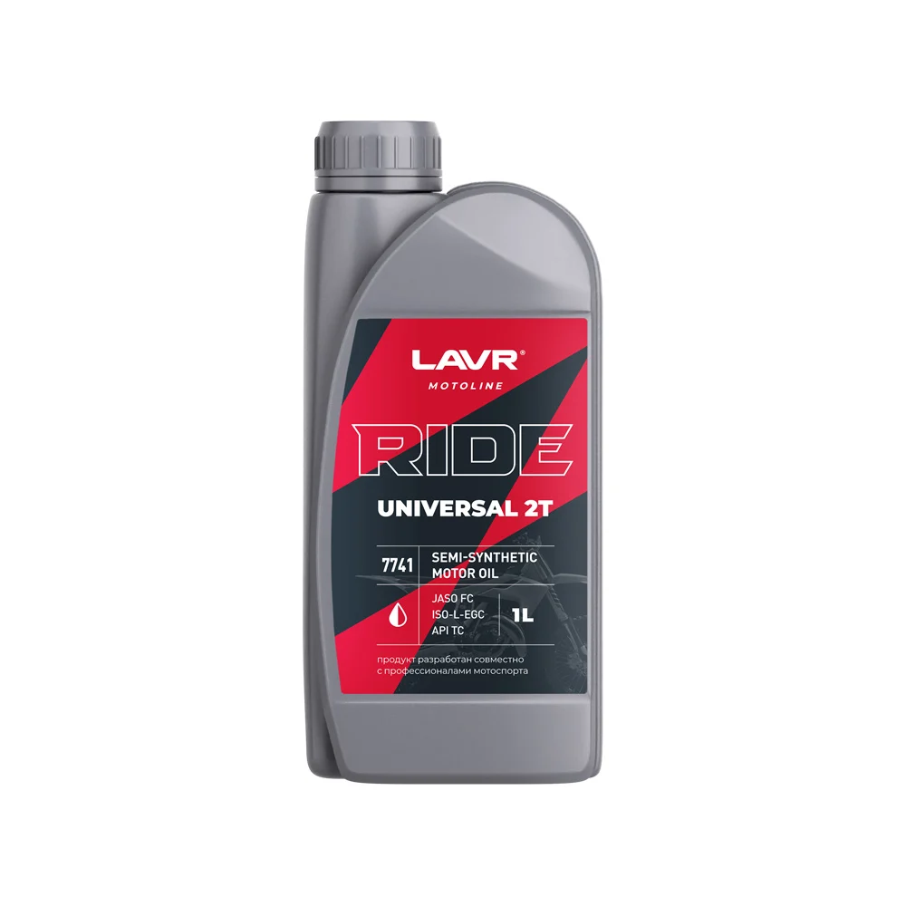 Моторное масло LAVR MOTO RIDE UNIVERSAL 2Т FC, 1 л Ln7741
