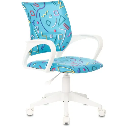 Кресло детское Бюрократ BUROKIDS 1 W, ткань, до 120кг, голубой