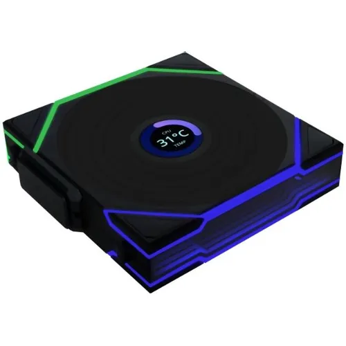 Вентилятор Lian Li Uni Fan TL Wireless LCD 120 LCD 120мм, 4-pin, 1900об/мин, 27 дБ, ARGB, черный, Ret [g99.12tllcd1w1b.r0]