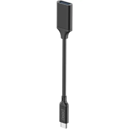 Адаптер OTG PERO AD15, USB Type-C (m) - USB (m), 0.1м, черный [prad15bl]