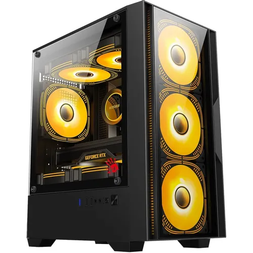 Корпус mATX BLOODY CC-123, Mini-Tower, без БП, черный [cc-123-bk]