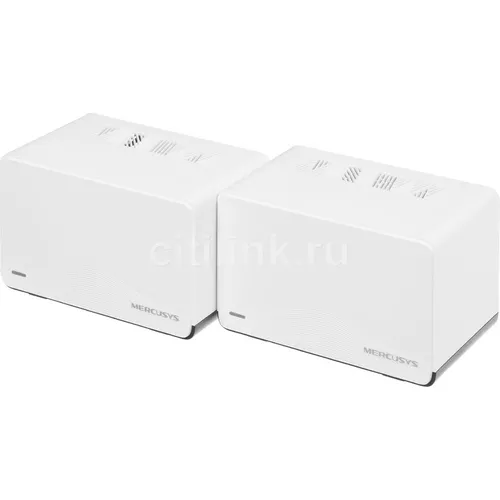 Бесшовный Mesh роутер MERCUSYS Halo H27BE, Wi-Fi 7, BE3600, 2.4/5ГГц, 3 WAN/LAN, белый, 2 шт. в комплекте [halo h27be(2-pack)]