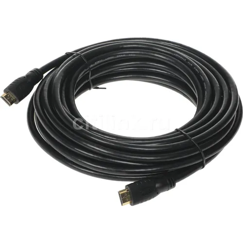 Кабель аудио-видео Buro HDMI 2.0, HDMI (m) - HDMI (m), ver 2.0, 10м, GOLD, черный [bhp hdmi 2.0-10]