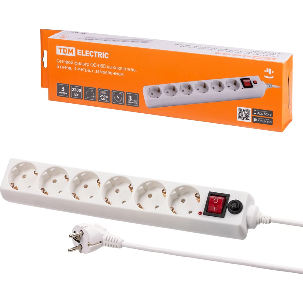 Сетевой фильтр TDM ELECTRIC СФ-06В SQ1304-0020
