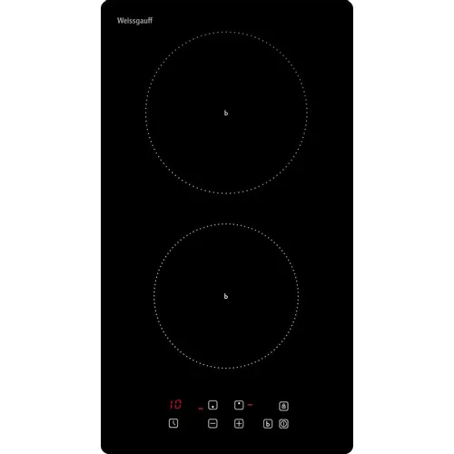 Индукционная варочная поверхность WEISSGAUFF HI 32 BA, конфорок: 2 шт., стеклокерамика, независимая, черный