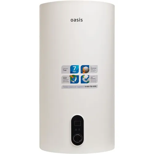Водонагреватель OASIS Steel 100SN, проточно-накопительный, 2кВт, 100л, белый