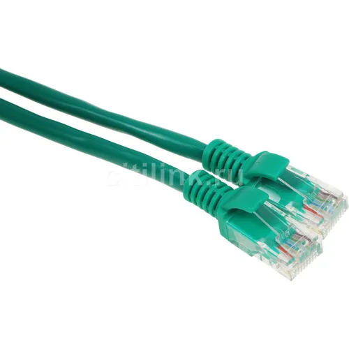 Патч-корд EXEGATE UTP-RJ45-RJ45-5e-1,5M-GN UTP, кат.5E, 1.5м, 4 пары, алюминий омедненный, многожильный, зеленый