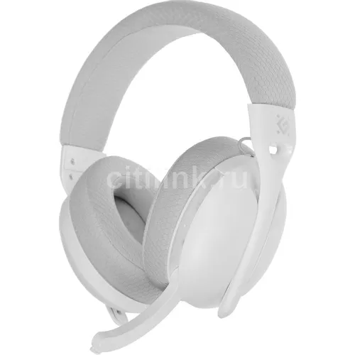 Гарнитура игровая Defender Triple, для компьютера/мобильных устройств, накладные, Bluetooth/радио, белый [64686]