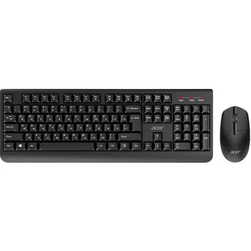 Комплект (клавиатура+мышь) Acer OCC401, USB, беспроводной, черный [zl.acccc.016]