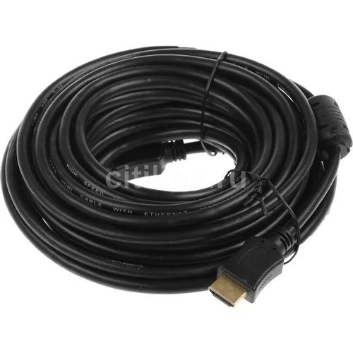 Кабель аудио-видео PREMIER HDMI (m) - HDMI (m), ver 2.0, 10м, GOLD, ф/фильтр, черный [5-813]