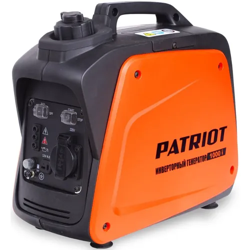 Бензиновый генератор Patriot GP 1000i, 220/12 В, 0.9кВт [474101025]