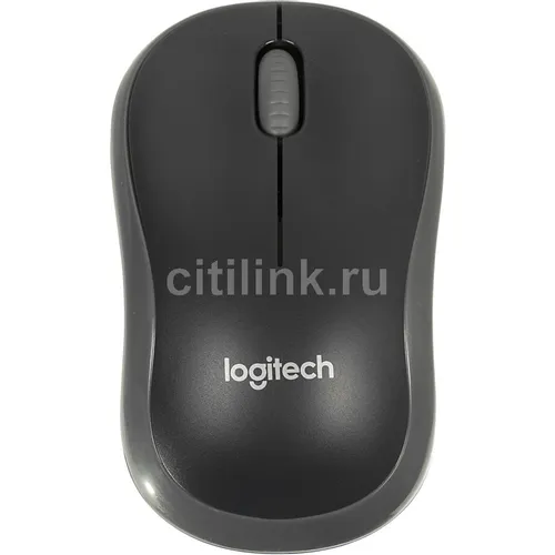 Мышь беспроводная Logitech M185, радио, оптическая, USB, 1000dpi, черный и серый [910-002252]