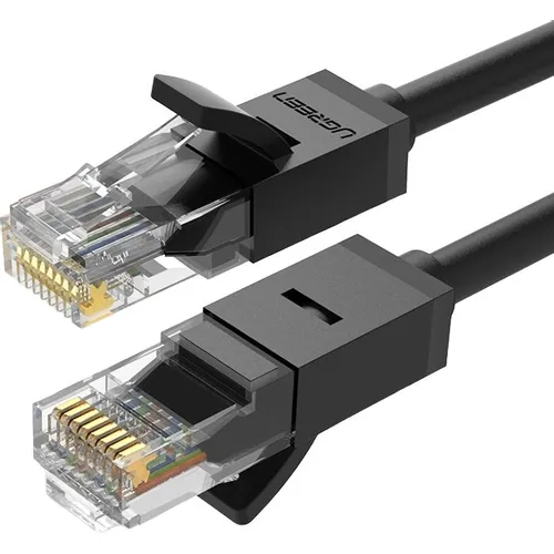 Патч-корд UGREEN NW102 литой (molded), UTP, кат.6, 3м, 4 пары, 26AWG, медь, многожильный, черный