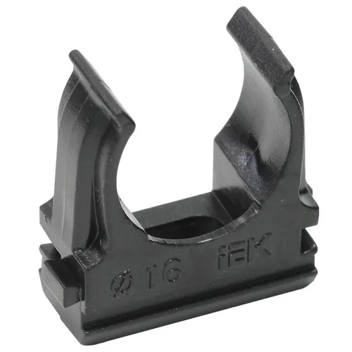 Держатель IEK CTA10D-CF16-K02-100 с защелкой, 16мм, полистирол, черный 100 шт./кор.