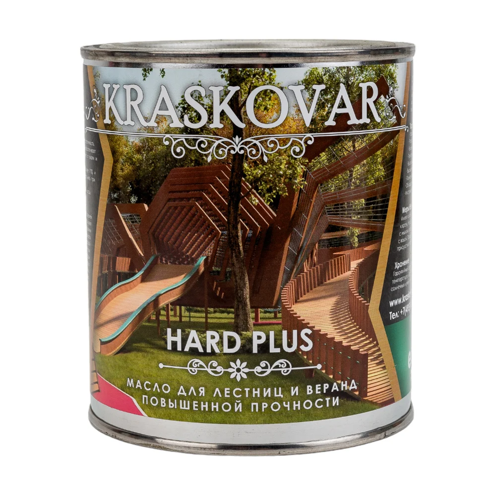 Масло для лестниц и веранд Kraskovar Hard Plus 1662
