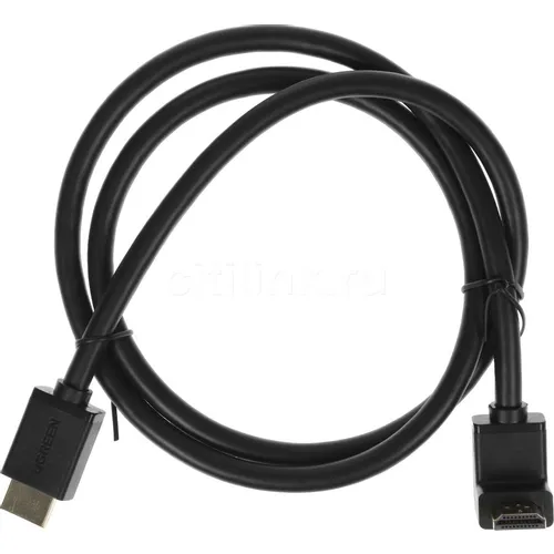 Кабель аудио-видео UGREEN HD103, HDMI (m) - HDMI (m) (Г-образный), 1м, черный [10172]