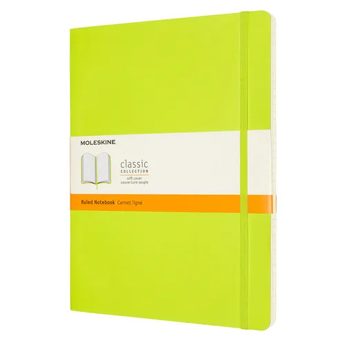 Блокнот Moleskine Classic Soft, 192стр, в линейку, мягкая обложка, лайм [qp621c2]