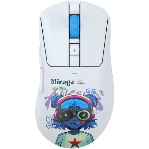 Мышь беспроводная A4TECH Bloody R73 Pro, игровая, радио, оптическая, USB, USB-C, 26000dpi, белый и рисунок [r73 pro nyx mirage]
