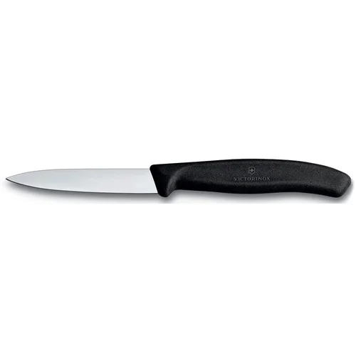 Нож кухонный Victorinox Swiss Classic, для чистки овощей и фруктов, 80мм, заточка прямая, стальной, черный [6.7603]