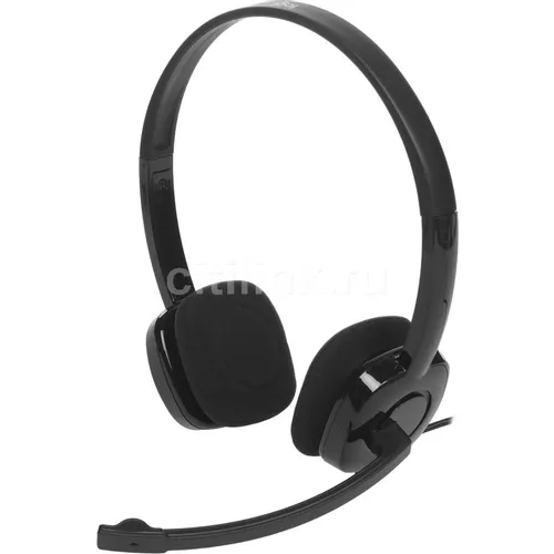 Гарнитура Logitech H151, для компьютера/мобильных устройств, накладные, проводные, черный [981-000590]