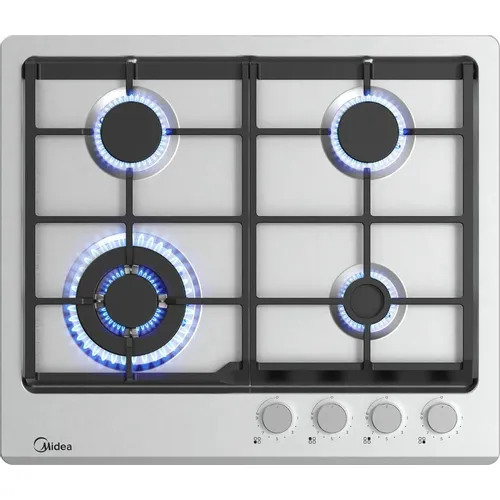 Газовая варочная панель Midea MG693TX, нержавеющая сталь, серый