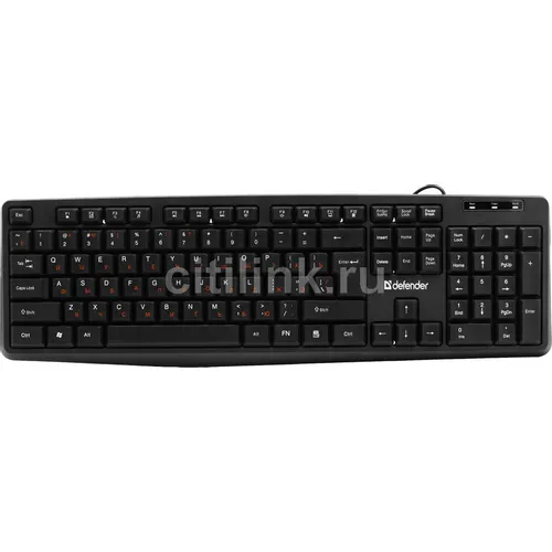 Клавиатура Defender Concept HB-164, проводная, USB, мембранная, черный [45164]