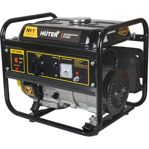Бензиновый генератор Huter HT1000L, 220/12 В, 1.1кВт [64/1/2]