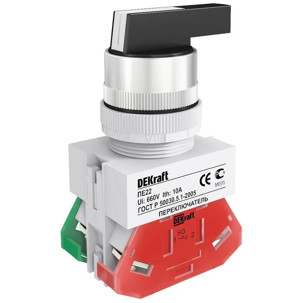 Переключатель DEKraft ПЕ22-ALCRL-3-BLK 25147DEK