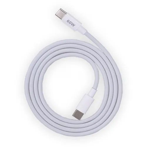 Кабель ZIBELINO USB Type-C (m) - USB Type-C (m), 2м, 3A, белый [zdap-c-c-60w-2m-wht]