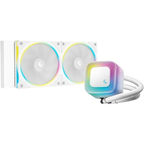 Система водяного охлаждения DeepCool LE240 Pro, 4-pin, ARGB, 120мм, белый, retail [r-le240pro-whammc-g-1]