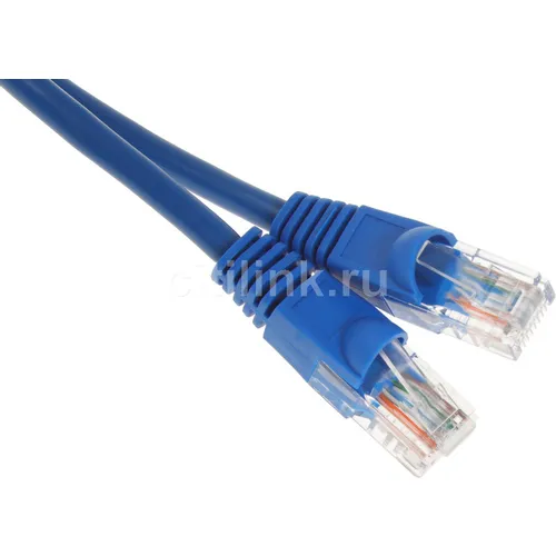 Патч-корд Buro литой (molded), UTP, кат.5E, 0.25м, 4 пары, 26AWG, алюминий омедненный, многожильный, голубой