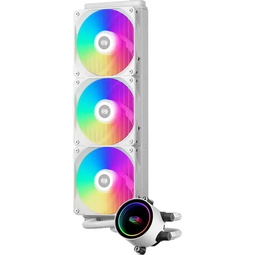 Система водяного охлаждения PCCOOLER DA360 WH, 4-pin, ARGB, 120мм, белый, retail [da360-whawxx-gl]