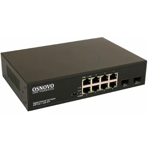Коммутатор OSNOVO SW-80802(150W), неуправляемый