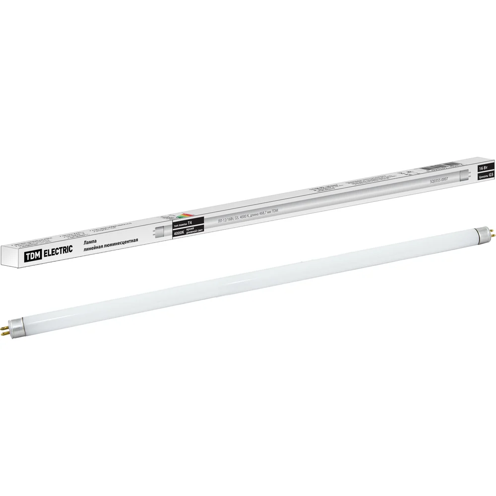 Линейная люминесцентная лампа TDM ЛЛ-12/16Вт T4/G5 4000К SQ0355-0007