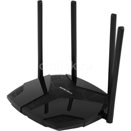 Wi-Fi роутер MERCUSYS MR80X, Wi-Fi 6, AX3000, 2.4/5ГГц, 3 LAN, черный
