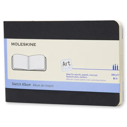 Блокнот Moleskine Art Cahier, 88стр, черный [artska2]