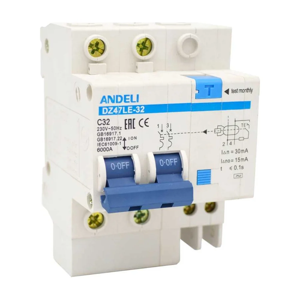 Дифференциальный автомат ANDELI DZ47LE-32 ADL02-005