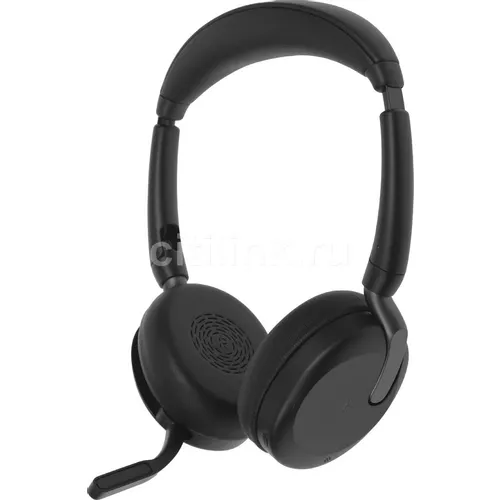Гарнитура Jabra Evolve2 65 Flex, для компьютера/мобильных устройств, накладные, беспроводные/Bluetooth/USB, черный [26699-999-989]