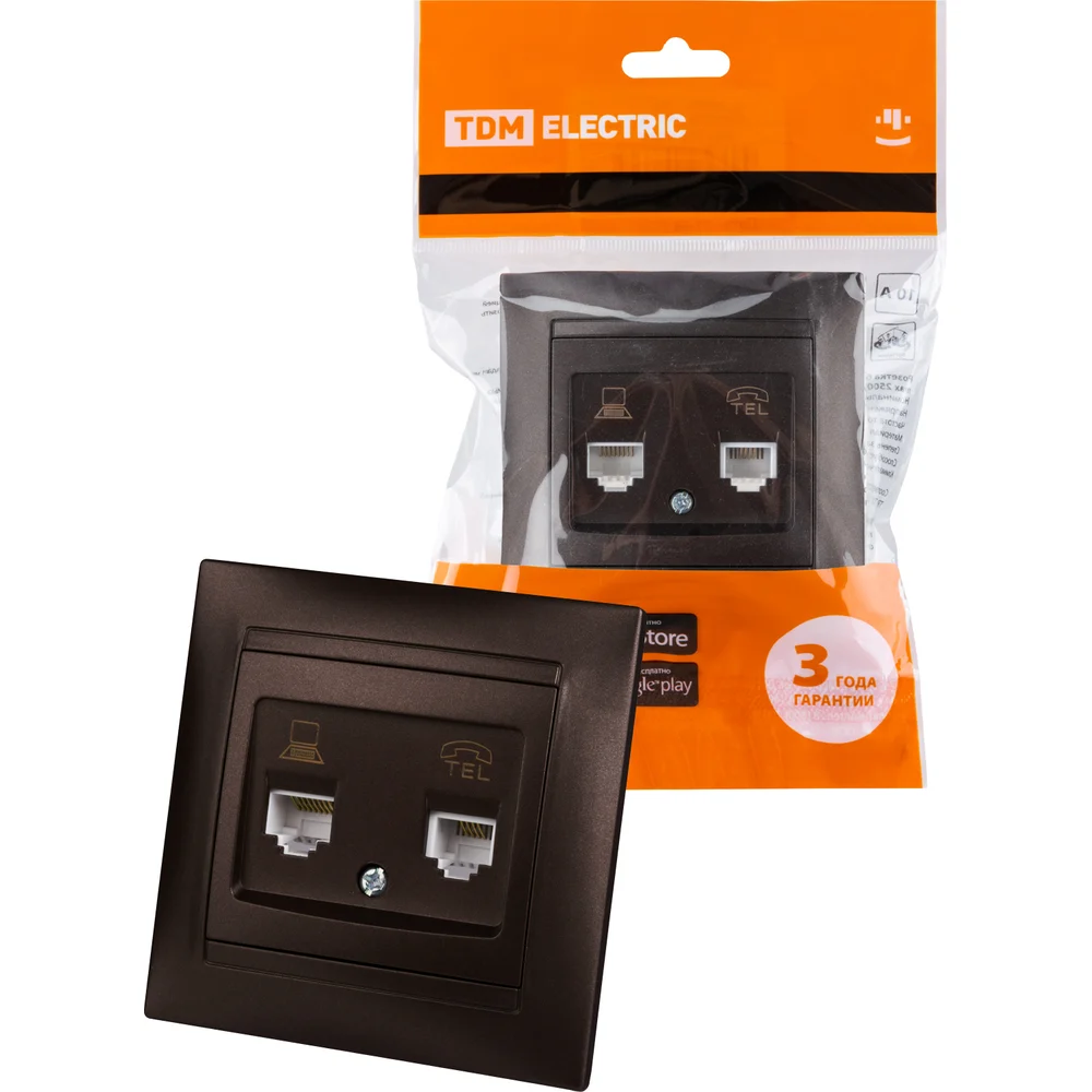 Телефонная розетка TDM ELECTRIC Лама SQ1815-0519