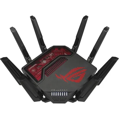 Wi-Fi роутер ASUS GT-BE19000, Wi-Fi 7, BE19000, 2.4/5/6ГГц, 5 LAN, 2 WAN/LAN, 1xUSB, черный