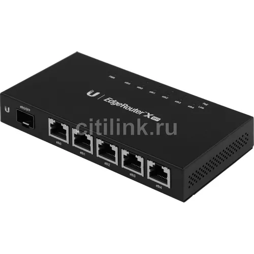 Маршрутизатор Ubiquiti EdgeRouter X SFP, 5 LAN, 1xSFP, черный [er-x-sfp]