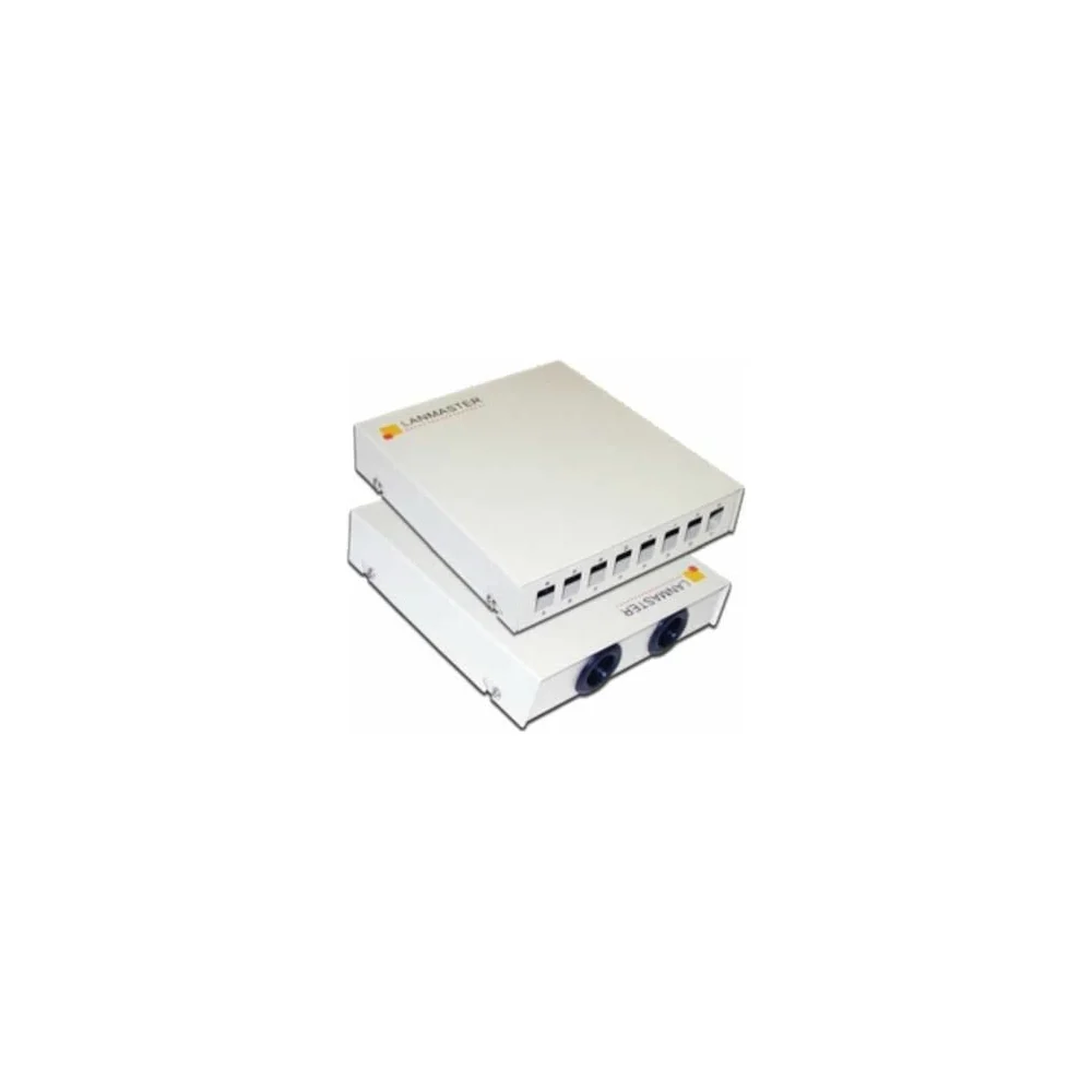 Металлический настенный оптический кросс LANMASTER LAN-FOBM-WM-8FC