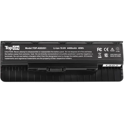 Батарея для ноутбуков TopON TOP-ASG551, 4400мAч, 10.8В [103538]