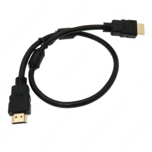 Кабель аудио-видео PREMIER 5-813, HDMI (m) - HDMI (m), ver 2.0, 0.75м, GOLD, ф/фильтр, черный [5-813 0.75]