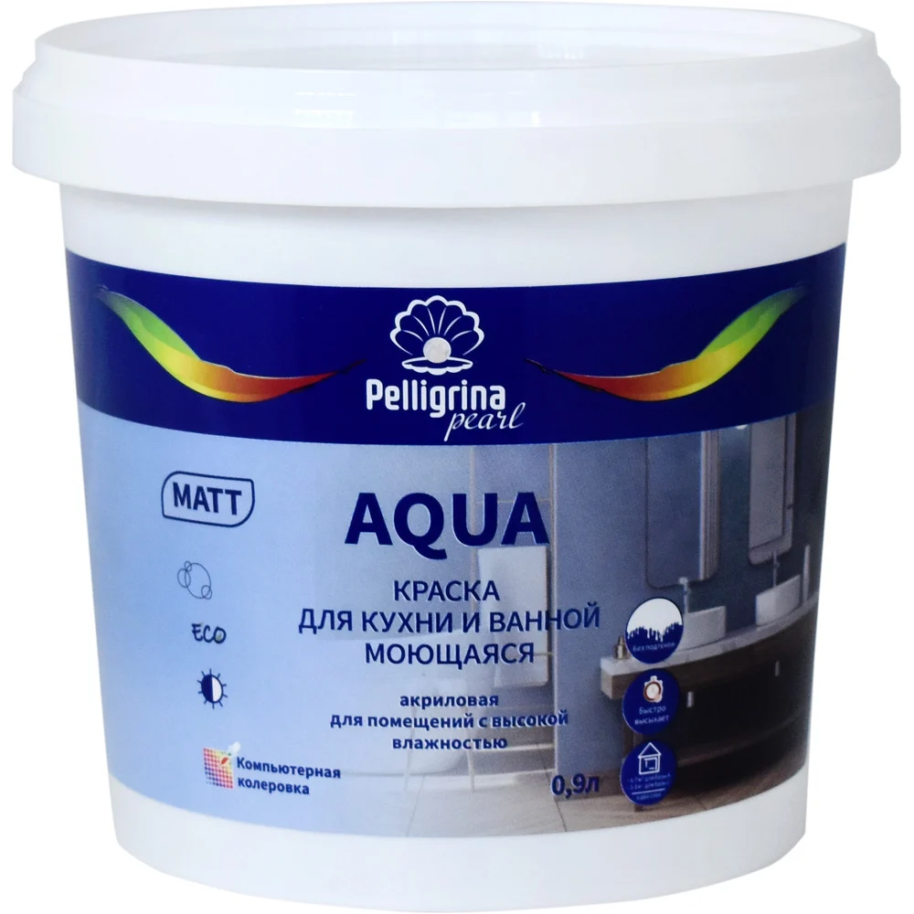 Краска для кухни и ванной PELLIGRINA PAINT aqua 256878