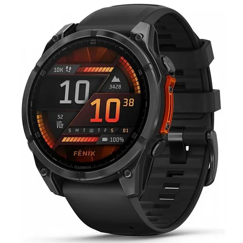 Смарт-часы Garmin Fenix 8, 47мм, 1.4", черный/серый